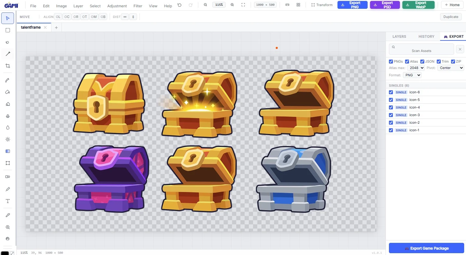 ArtEditor game asset editing